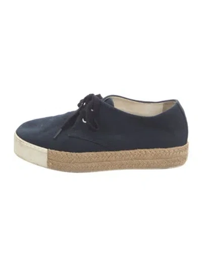 Pre-owned Hermes Rosa H Logo Espadrilles In Blue