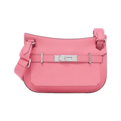 Pre-owned Hermes Rose Azalee Swift Leather Shoulder Bag ()