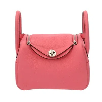 Pre-owned Hermes Rose Azalee Taurillon Clemence Leather Handbag Shoulder Bag () In Pink
