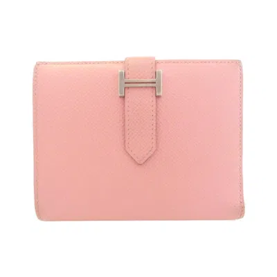 Pre-owned Hermes Rose Confetti Epsom Leather Wallet (bi-fold) ()