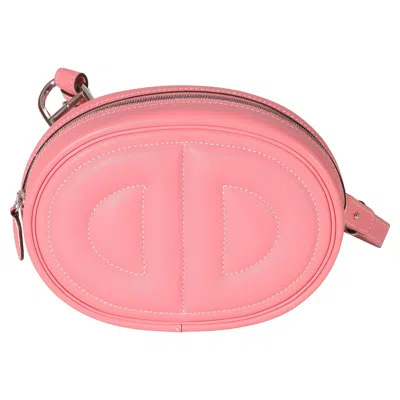 Pre-owned Hermes Rose D'ete Verso Swift In-the-loop Belt Bag In Red