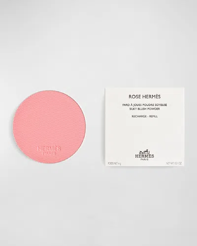 Hermes Rose  Silky Blush Powder Refill In White