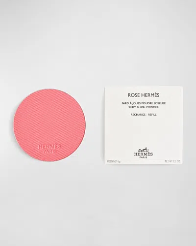 Hermes Rose  Silky Blush Powder Refill In White
