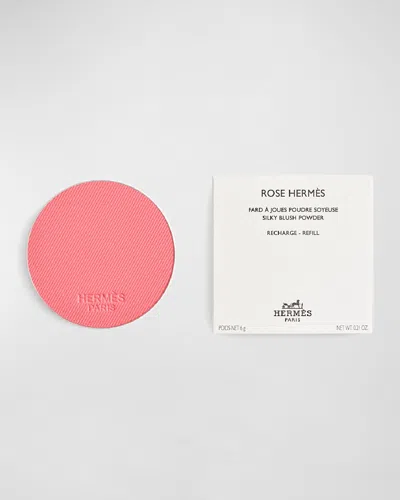 Hermes Rose  Silky Blush Powder Refill In 32 Rose Pommette