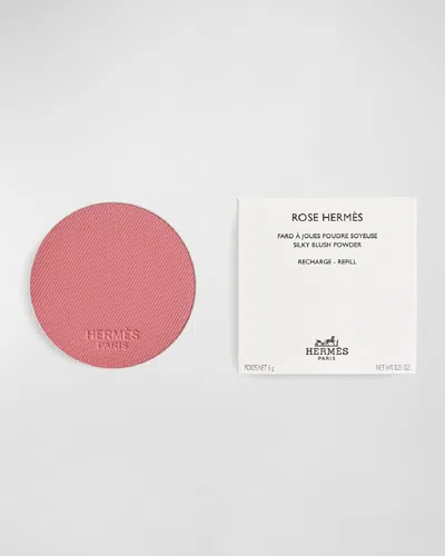 Hermes Rose  Silky Blush Powder Refill In White