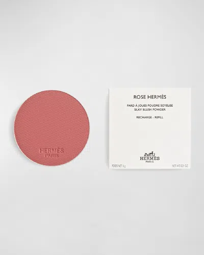 Hermes Rose  Silky Blush Powder Refill In 61 Rose Feu