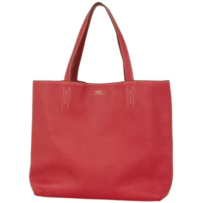 Pre-owned Hermes Rose Jaipur Ruby Taurillon Clemence Leather Shoulder Bag Tote Bag ()