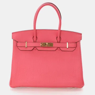 Pre-owned Hermes Rose Lipstick Togo Birkin 30 In Pink