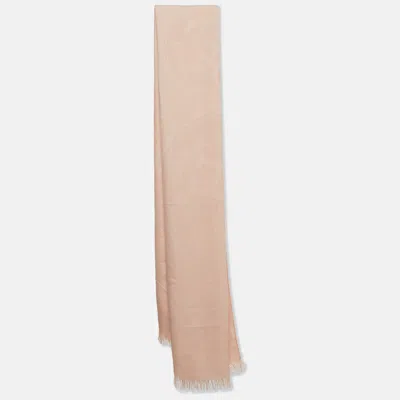 Pre-owned Hermes Rose Pâle Cashmere Blend New Libris Stole In Pink