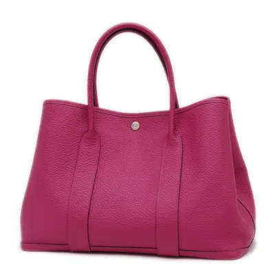 Pre-owned Hermes Rose Purple Country Leather Tote Bag ()