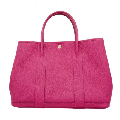 Pre-owned Hermes Rose Purple Country Leather Tote Bag ()