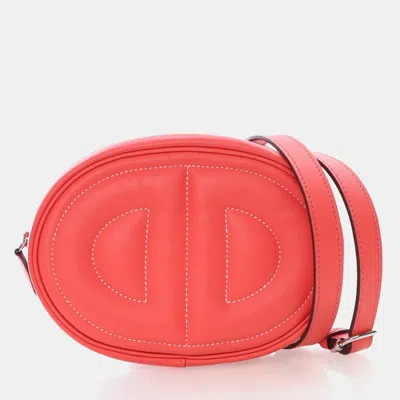 Pre-owned Hermes Rose Texas Verso Swift In The Loop Belt Bag In Pink