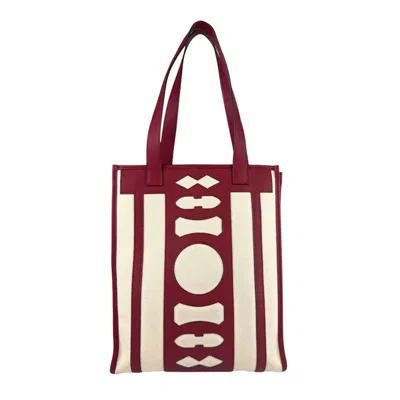 Pre-owned Hermes Rouge Grenat Toile H Epsom Leather Shoulder Bag () In Burgundy