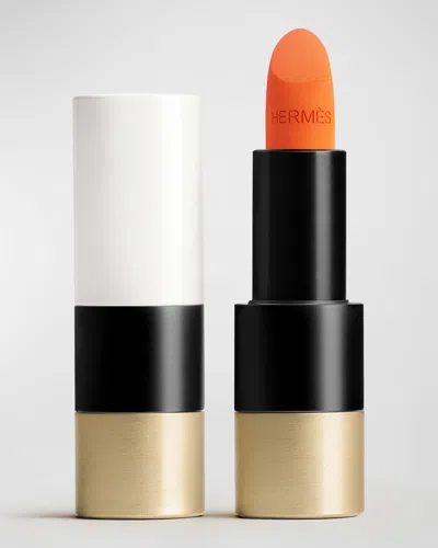 Hermes Rouge  Matte Lipstick In 33 Orange Boite