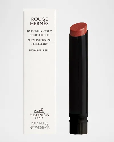 Hermes Rouge Hermès Silky Lip Shine Lipstick Refill In Brown