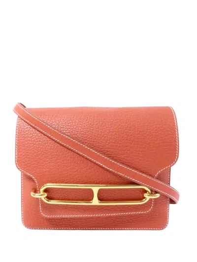 Pre-owned Hermes Roulis 23 Shoulder Bag In Orange