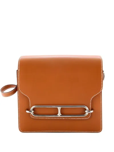 Pre-owned Hermes Roulis Bag Swift 18 Crossbody Bag In Brown
