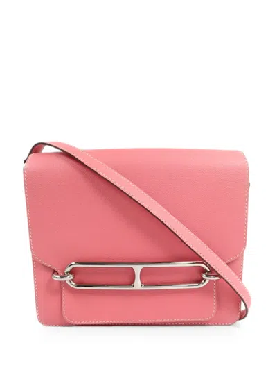 Pre-owned Hermes Roulis Calf Leather Shoulder Bag In Pink
