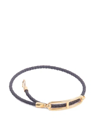 Pre-owned Hermes Roulis Double Tour Bracelet In Gold