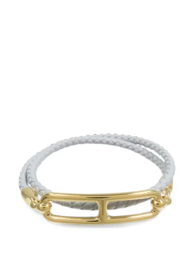 Pre-owned Hermes Roulis Double Tour Bracelet In Gold