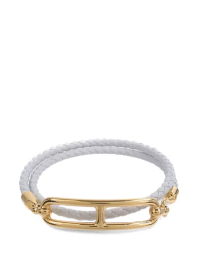 Pre-owned Hermes Roulis Double Tour Bracelet In Gold