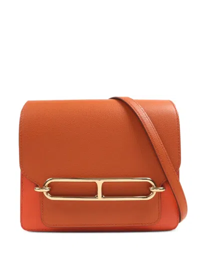Pre-owned Hermes Roulis Shoulder Bag In Orange
