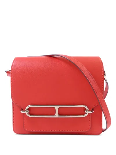 Pre-owned Hermes Roulis Shoulder Bag In Red