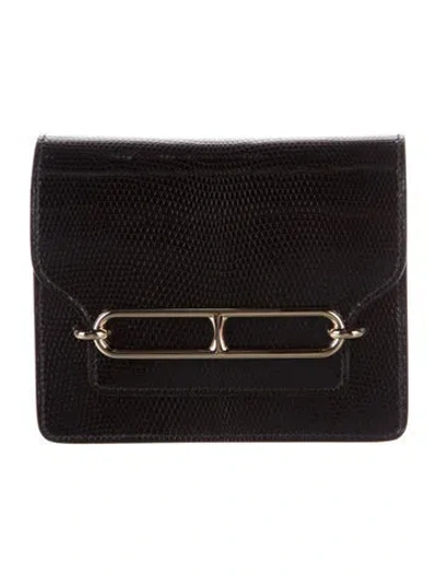 Pre-owned Hermes Roulis Slim Wallet In Black