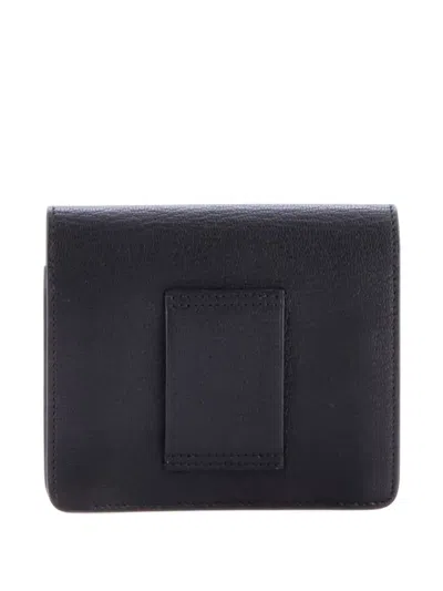 Pre-owned Hermes Roulis Slim Wallet Chevre Mysore Small Wallets In Black