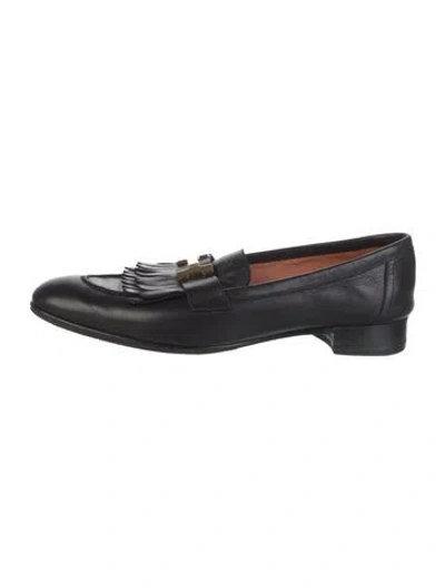 Pre-owned Hermes Royal H Logo Loafers In Black