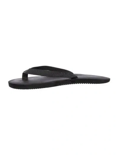 Pre-owned Hermes Rubber Flip Flops In Brown