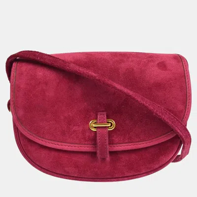 Pre-owned Hermes Ruby Doblis Balle De Golf Crossbody Shoulder Bag In Red