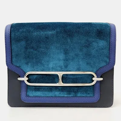Pre-owned Hermes Ruleless 23 Handbag In Blue