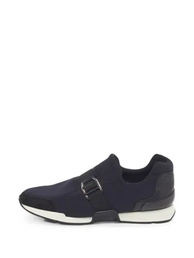 Pre-owned Hermes Run Slip-on Sneakers In Blue
