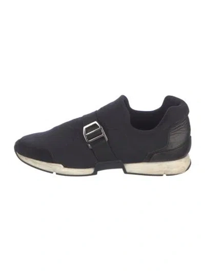 Pre-owned Hermes Run Sneakers In Black