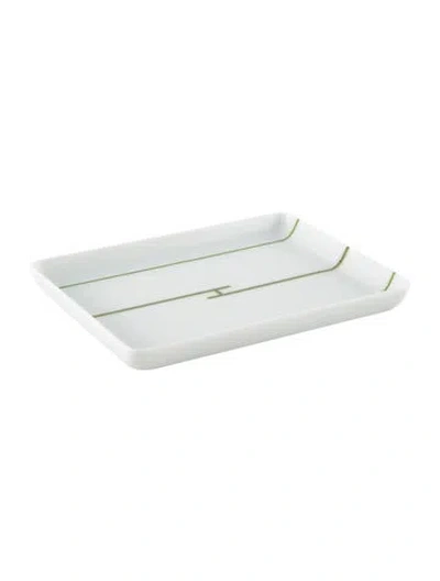 Pre-owned Hermes Rythme Small Tray In Green