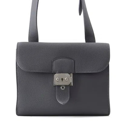 Pre-owned Hermes Sac A Depeche Ardoise Togo Leather Shoulder Bag () In Gray