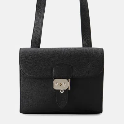 Pre-owned Hermes Sac A Depeches 21 Black Togo Leather Messenger Bag