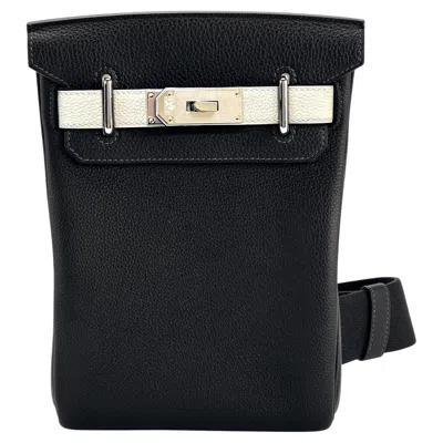 Pre-owned Hermes Sac A Dos Hac A Dos Pm Veau Togo Leather Backpack Palladium Hardware In Black