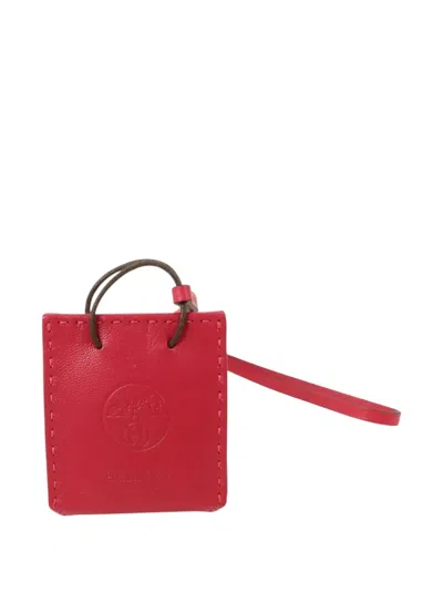 Pre-owned Hermes Sac Orange Bag Charm In Red