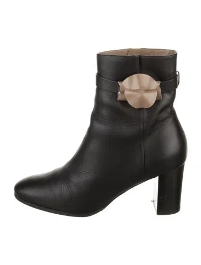 Pre-owned Hermes Saint Germain Leather Boots In Black