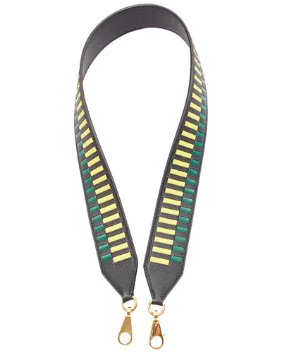 Pre-owned Hermes Hermès Sangle Cavale Woven Leather Gold Hardware Strap (authentic Pre-loved)