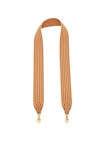 Pre-owned Hermes Sangle Cordage Canvas Strap In Neutral