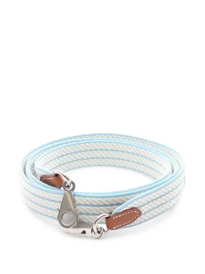 Pre-owned Hermes Sangle Cordage Shoulder Strap In Blue