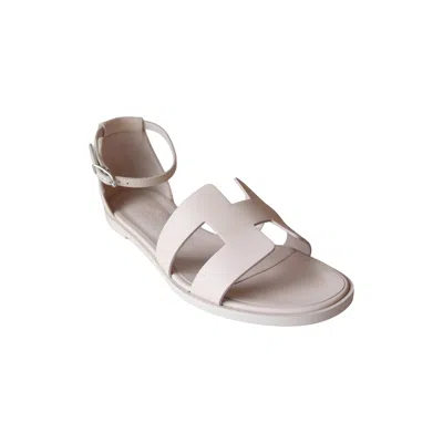 Hermes Santorini Sandal Rose Porcelaine In 37