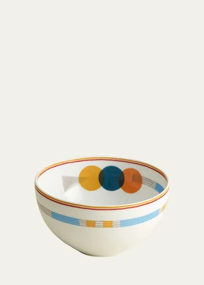 Pre-owned Hermes Saut Hermès Large Bowl In White