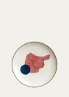 Pre-owned Hermes Saut Hermès Stable Plate In White