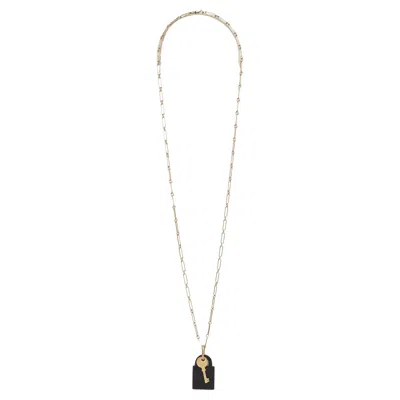 Pre-owned Hermes Hermès Sautoir Pendentif Amulette Padlock Kelly Gm Necklace Pendant  In Multi