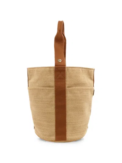 Pre-owned Hermes Saxo Mm Bucket Bag In Neutrals