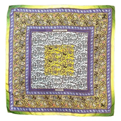 Pre-owned Hermes Hermès Scarf « Chasse En Inde » Duchêne Michel 2008 In Brown